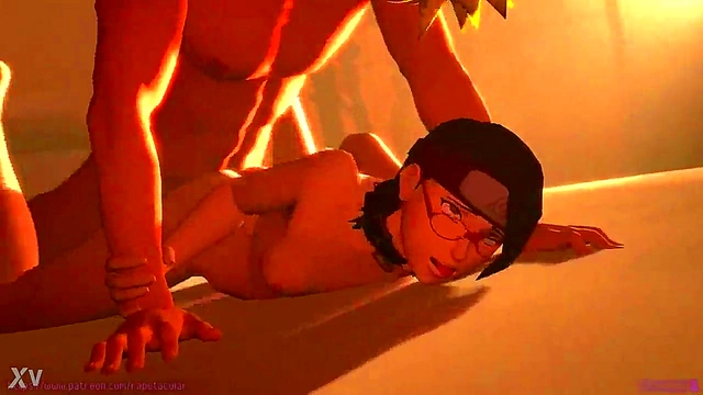 Sarada Uchiha Rides Cock Fast in Doggy Style for Naruto Anime Fans
