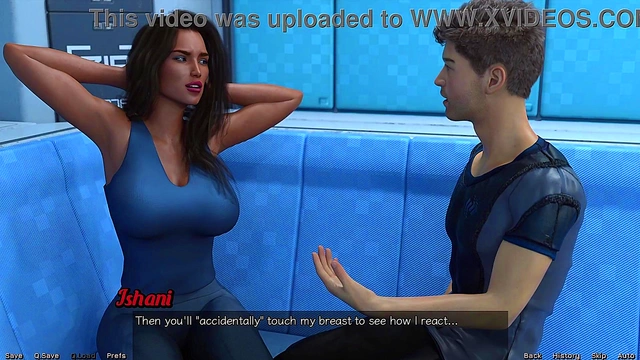 Indian MILF With Giant Tits Moans During erotic Massage in Spacy 3D Anime Scene