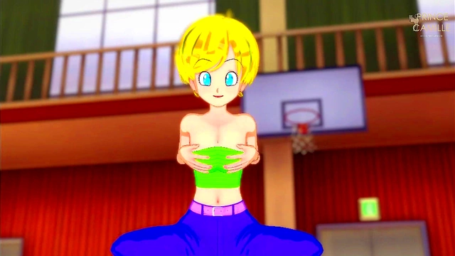 Blonde Big Tits Erasa Gives JOI Tease for Face Shot in Dragon Ball Z Anime