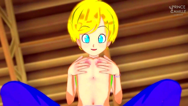 Blonde Big Tits Erasa Gives JOI Tease for Face Shot in Dragon Ball Z Anime