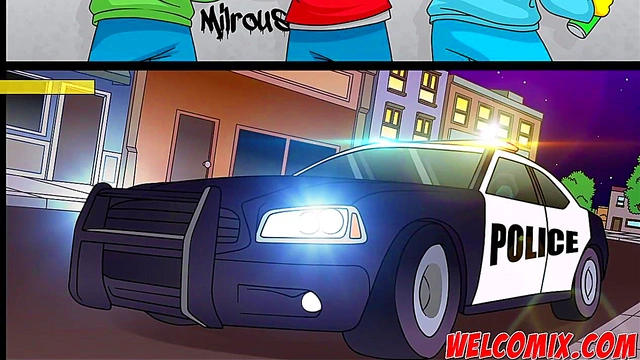 Hot Busty Cops Get Fucked By Three Guys in Steamy Cartoon Action