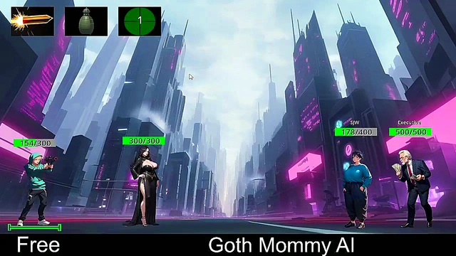 Goth Mommy in Sci-Fi Cyberpunk World Takes Control for Erotic Fun