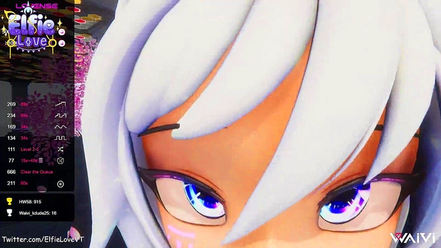 Hentai VTuber Elfie Loves POV Blowjob & Face Cumshot in 3D VR Fantasy