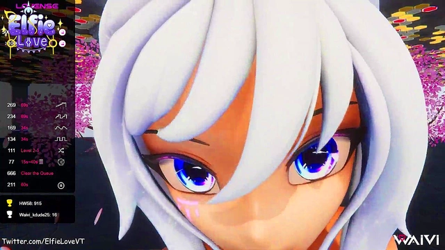 Hentai VTuber Elfie Loves POV Blowjob & Face Cumshot in 3D VR Fantasy