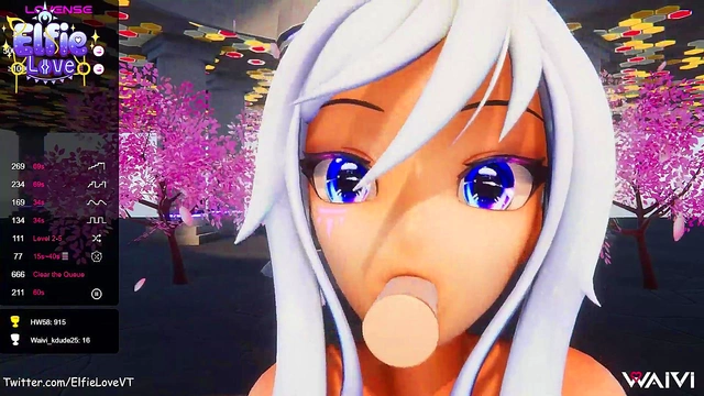 Hentai VTuber Elfie Loves POV Blowjob & Face Cumshot in 3D VR Fantasy