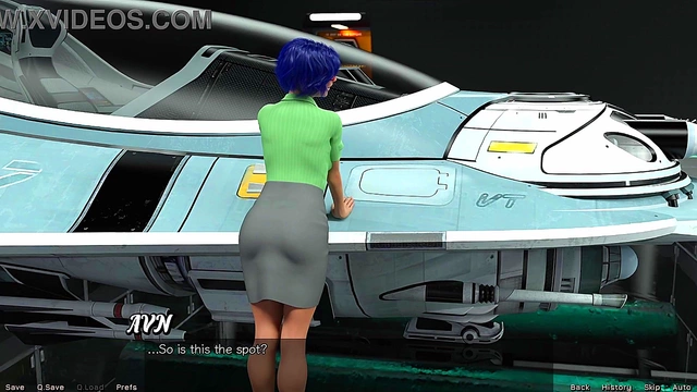 Lesbian Astronauts Stranded in Space Enjoy Busty 3D Hentai Makeout Session