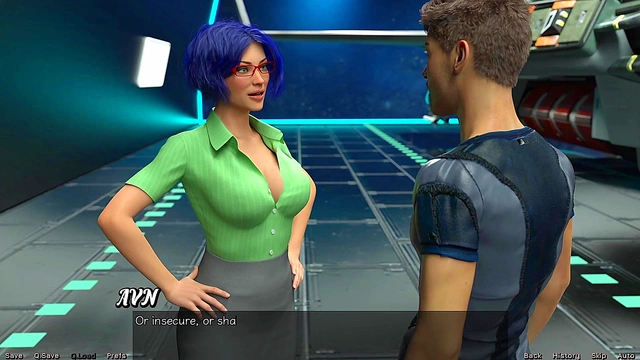 Lesbian Astronauts Stranded in Space Enjoy Busty 3D Hentai Makeout Session