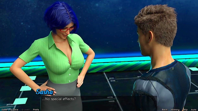 Lesbian Astronauts Stranded in Space Enjoy Busty 3D Hentai Makeout Session