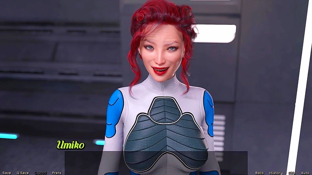 Lesbian Astronauts Stranded in Space Enjoy Busty 3D Hentai Makeout Session