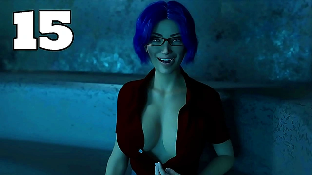 Hot Blue-Haired MILF Gets Steamy in Space for Date Night Creampie Adventure