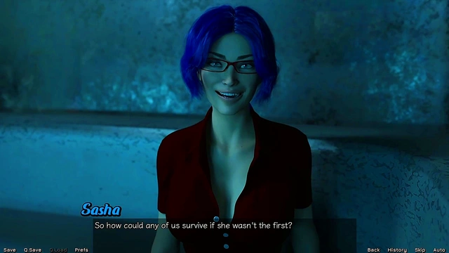 Hot Blue-Haired MILF Gets Steamy in Space for Date Night Creampie Adventure