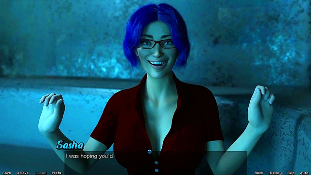 Hot Blue-Haired MILF Gets Steamy in Space for Date Night Creampie Adventure