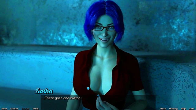 Hot Blue-Haired MILF Gets Steamy in Space for Date Night Creampie Adventure