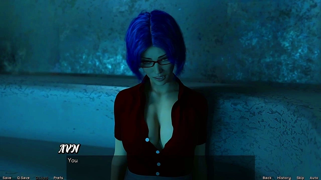 Hot Blue-Haired MILF Gets Steamy in Space for Date Night Creampie Adventure