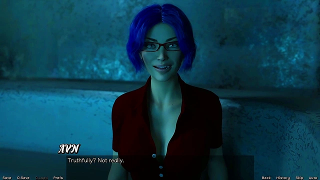 Hot Blue-Haired MILF Gets Steamy in Space for Date Night Creampie Adventure