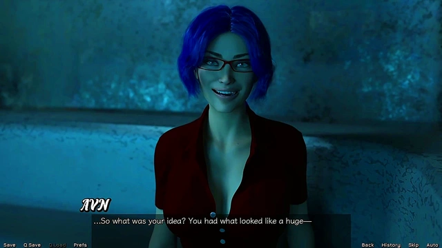 Hot Blue-Haired MILF Gets Steamy in Space for Date Night Creampie Adventure