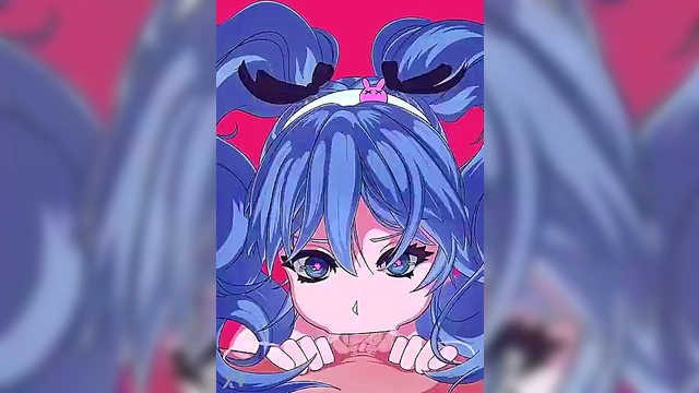 Hatsune Miku’s Sloppy Blowjob & Deepthroat Session Ends With Facial Glory