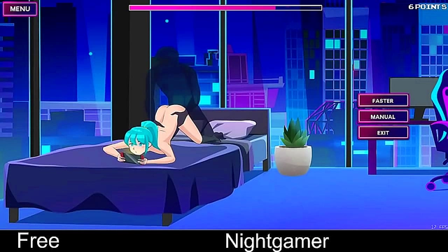 Cute Anime Girlfriend Gets Erotic in Nighttime Casual Sex Session
