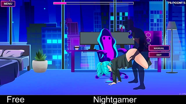 Cute Anime Girlfriend Gets Erotic in Nighttime Casual Sex Session