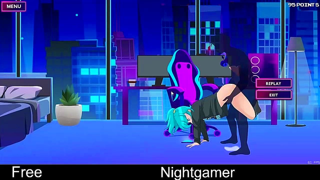 Cute Anime Girlfriend Gets Erotic in Nighttime Casual Sex Session