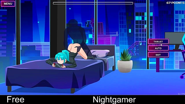 Cute Anime Girlfriend Gets Erotic in Nighttime Casual Sex Session