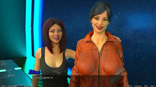 Hot MILF Strands in Space for Busty 3D Hentai Sex with Huge-Cock Creampie