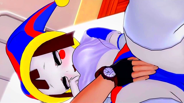 Sporty Pomni from The Amazing Digital Circus Fucks in Infirmary Wearing Sports Outfit