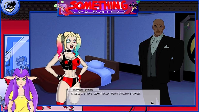 Hot Blonde Harley Quinn VTuber Gives Big-Cock Blowjob & Hot Anime Action