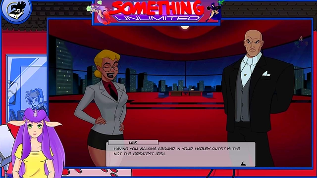 Hot Blonde Harley Quinn VTuber Gives Big-Cock Blowjob & Hot Anime Action