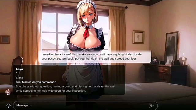 Blonde Maid Seduces Paranoid Master in Erotic Hentai AI Sexting Role Play