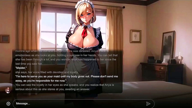Blonde Maid Seduces Paranoid Master in Erotic Hentai AI Sexting Role Play