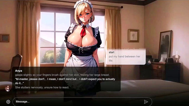 Blonde Maid Seduces Paranoid Master in Erotic Hentai AI Sexting Role Play
