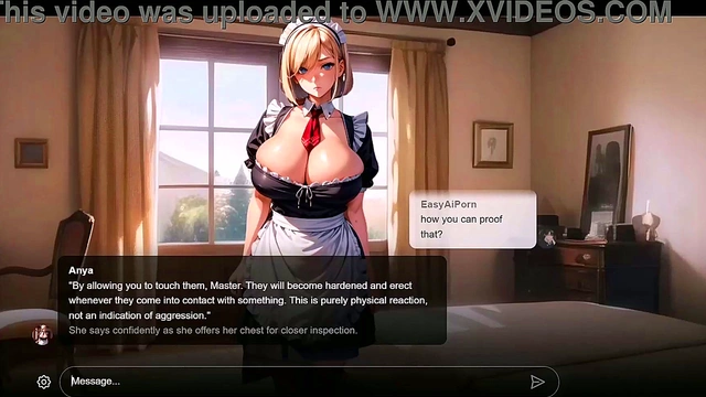 Blonde Maid Seduces Paranoid Master in Erotic Hentai AI Sexting Role Play
