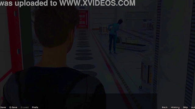 Red-Haired Stepmother Tempts Teen In Futuristic Shower Adventure