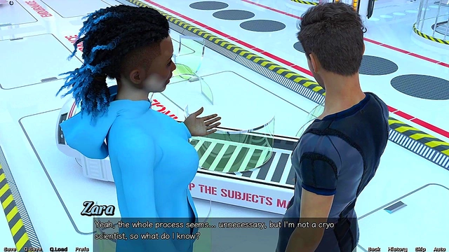 Red-Haired Stepmother Tempts Teen In Futuristic Shower Adventure