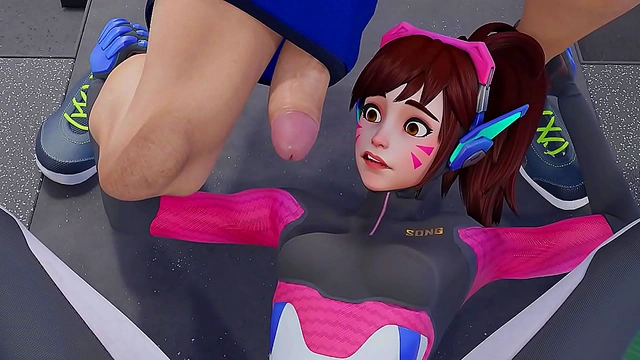 D.Va Gets naughty With Her Personal Trainer In Steamy Anime Action