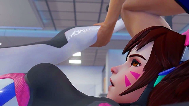 D.Va Gets naughty With Her Personal Trainer In Steamy Anime Action