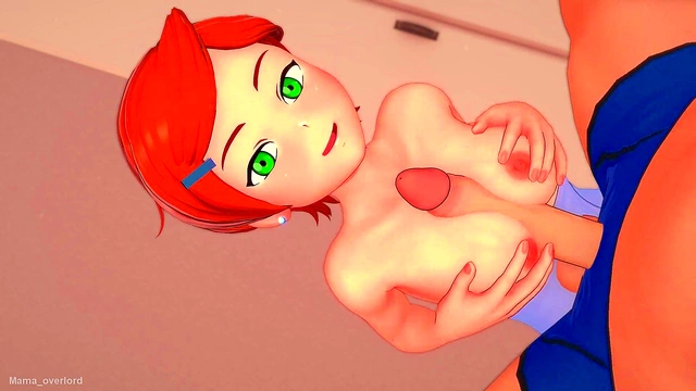 Gwen from Ben10 Enjoys Uncensored Hentai Fun With Big Dick Between Her Breasts