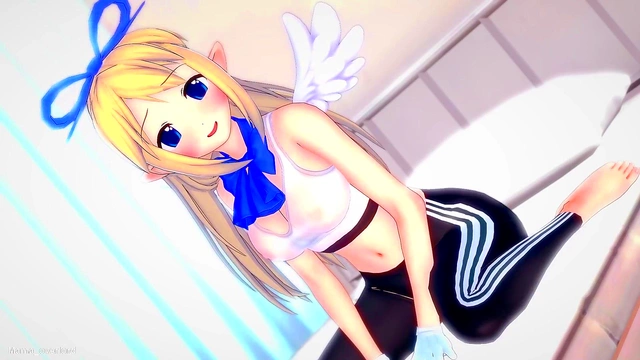 Flonne from Disgaea Wears Sporty Outfit for Wet Anime Fun