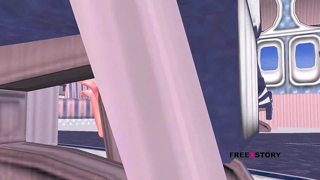 Beautiful TeenGirl Shows Sexy Poses & Fingers Pussy On Airplane Flight