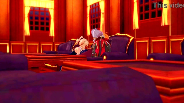 Noelle & Jean Threesome Adventure in 3D Hentai Genshin Impact Fantasy