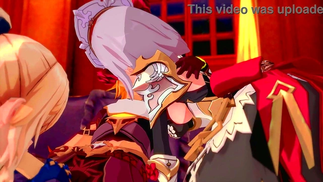 Noelle & Jean Threesome Adventure in 3D Hentai Genshin Impact Fantasy