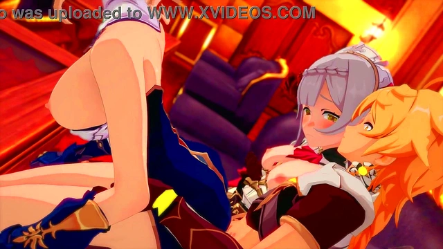 Noelle & Jean Threesome Adventure in 3D Hentai Genshin Impact Fantasy