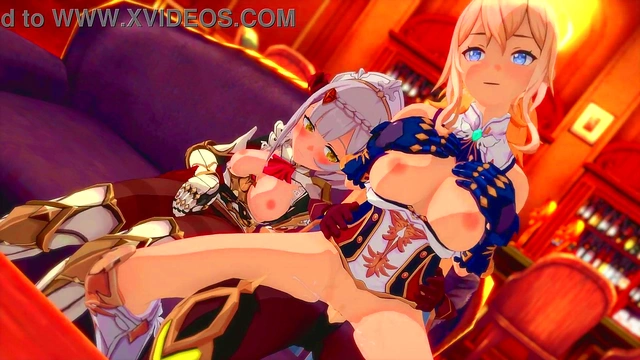 Noelle & Jean Threesome Adventure in 3D Hentai Genshin Impact Fantasy