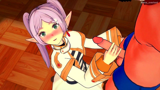 White-Haired Frieren Learns New Skills With Shaved Pussy Fun In Missionary & Spooning