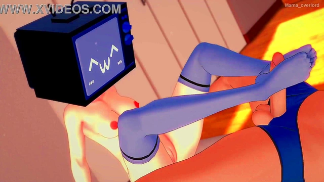 Sporty TV Woman Rides Cock in Her Room for Steamy 3D Anime Action