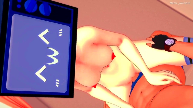 Sporty TV Woman Rides Cock in Her Room for Steamy 3D Anime Action