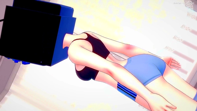 Sporty TV Woman Gets Her Pussy Rubbed Warm for Skibidi Fun