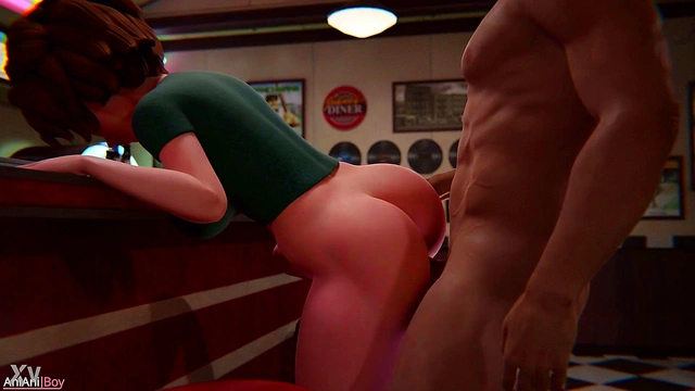 MILF Cass Hamada Fucks for Tips in Standing Sex with Big-Cock Creampie