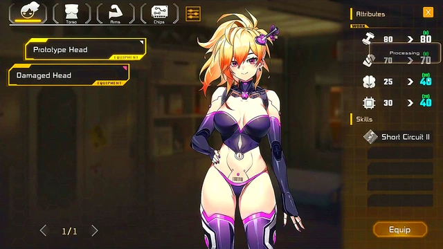 Cute Robo-Girl Needs Pussy Fingering Orgasm for Stability in BDSM Hentai Gameplay
